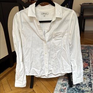 Madewell White Button-Up Shirt